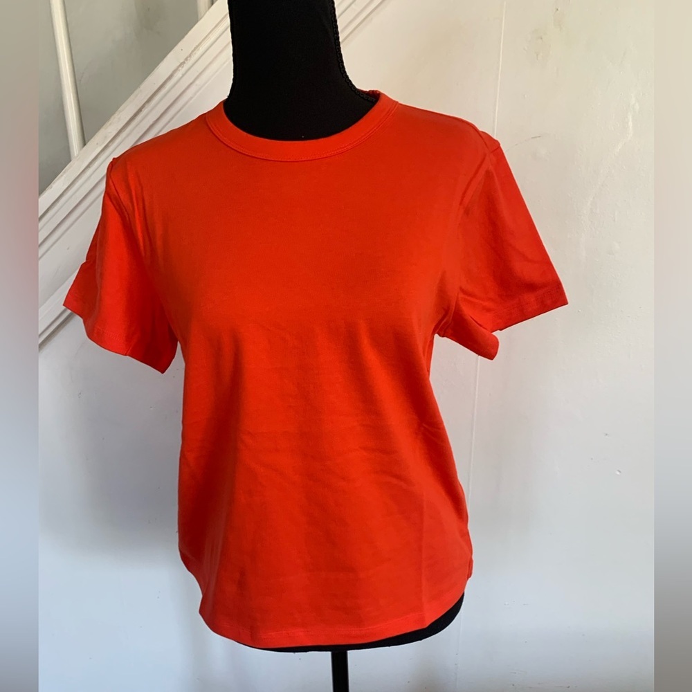 NWT Classic Red Orange Women's Soft Ski Knot T-Shirt